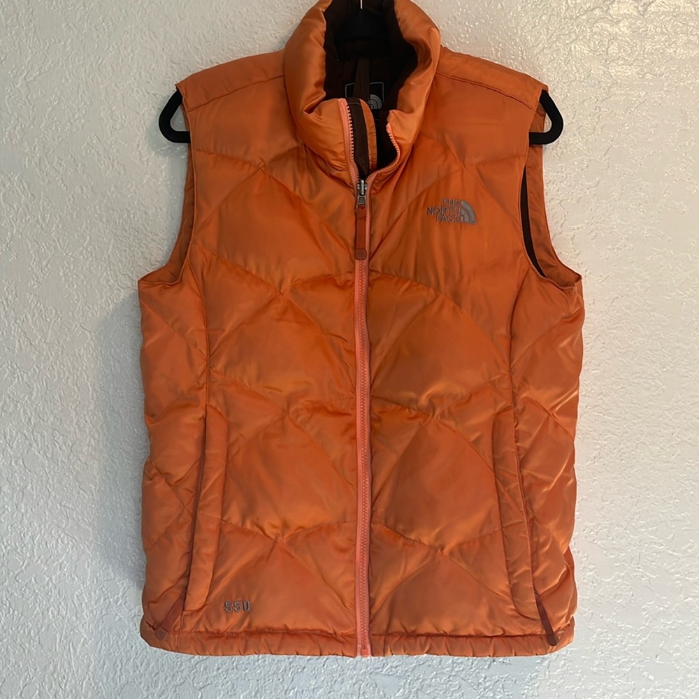 The North Face Orange Puffer Vest